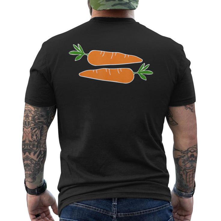 面白い人参デザイン 野菜にんじん メンズTシャツ バックプリント