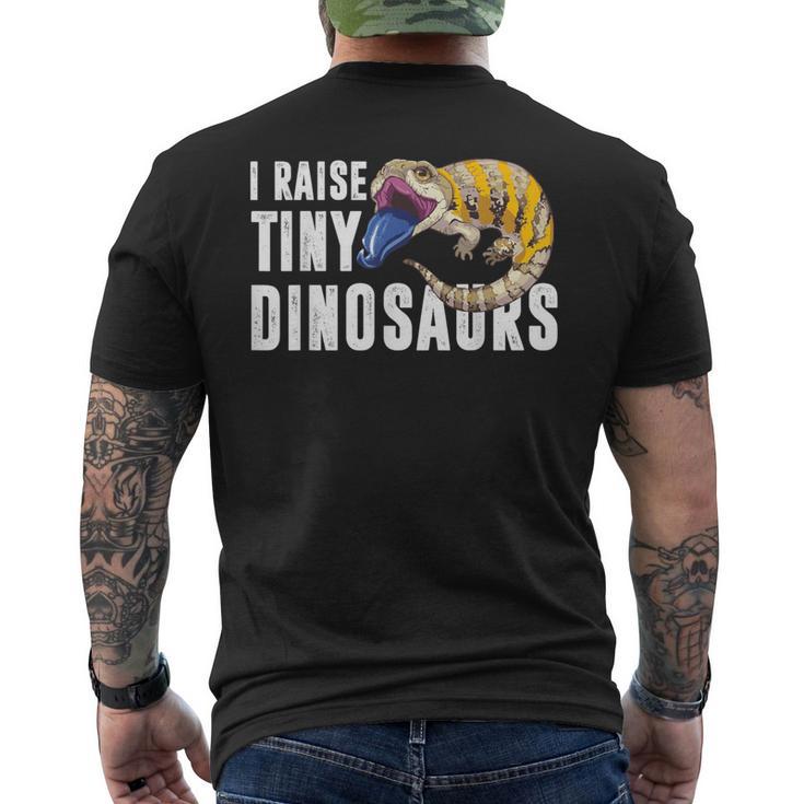 面白い青い舌のキンク I Pull Little Dinosaurs メンズTシャツ バックプリント