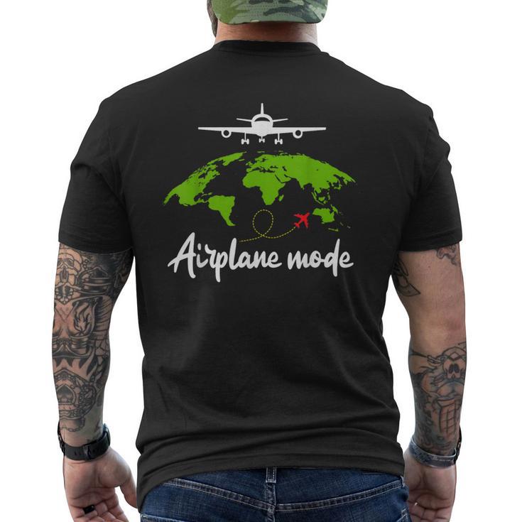 飛行機モード 休暇ギフト メンズ レディース パイロット航空 メンズTシャツ バックプリント