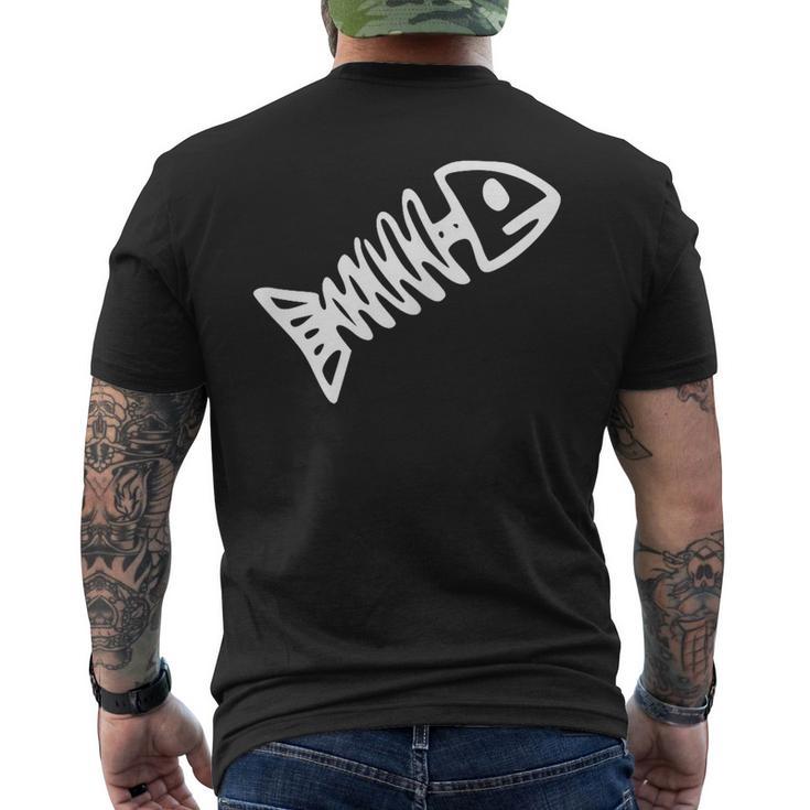 魚の骨 メンズTシャツ バックプリント
