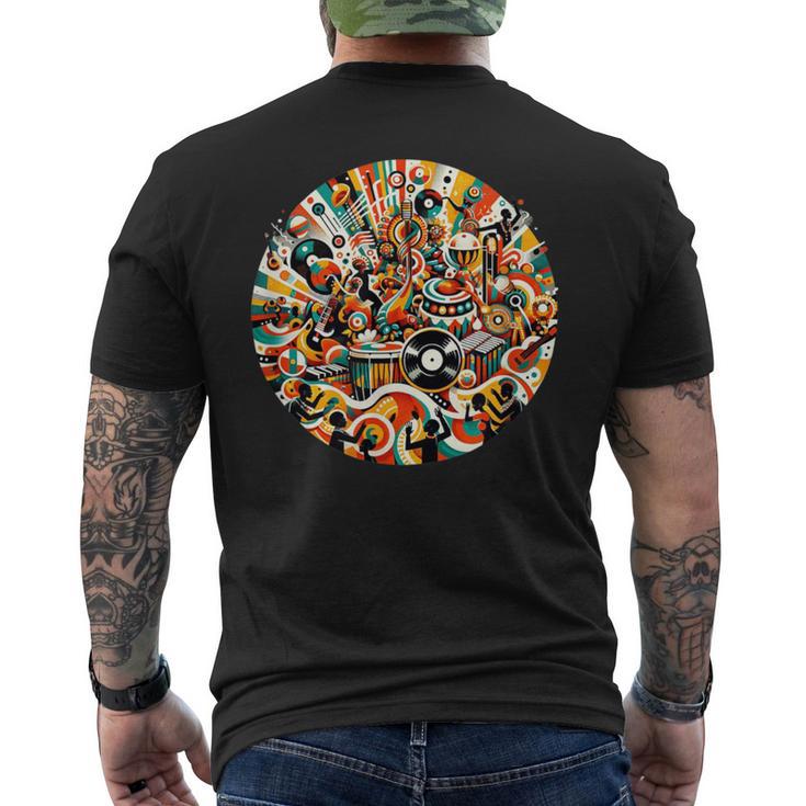 鮮やかで表現力豊かな文化 アフロビート音楽 イタリアデザイン メンズTシャツ バックプリント