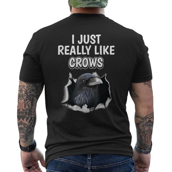 鳥の名言 カラスのような服 カラス メンズTシャツ バックプリント