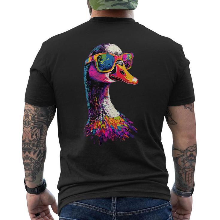 鵞鳥 雛 鴨 小雁 メンズTシャツ バックプリント