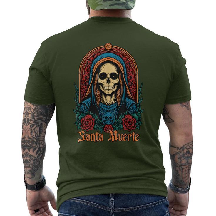 Santa Muerte Latina Gangster Gangsta Cholo Chola Camiseta Hombre Estampado Espalda
