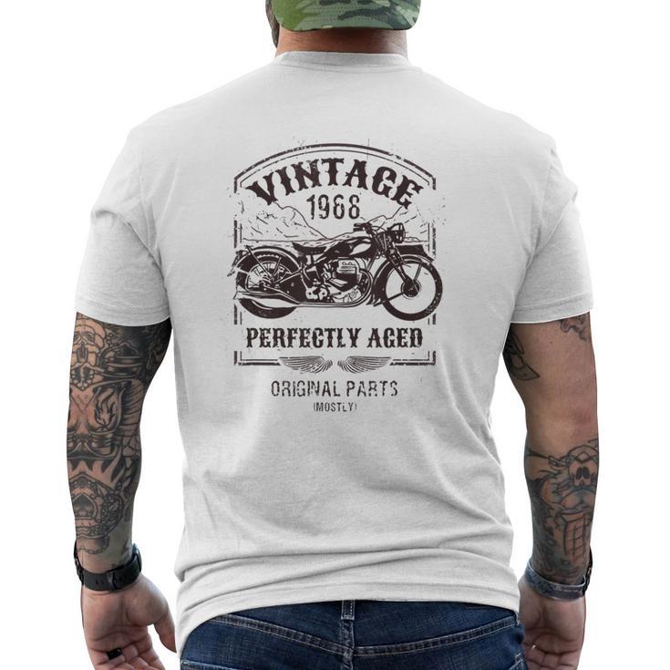 1968年生まれのビンテージバイク、バイクライダークラシック。 メンズTシャツ バックプリント