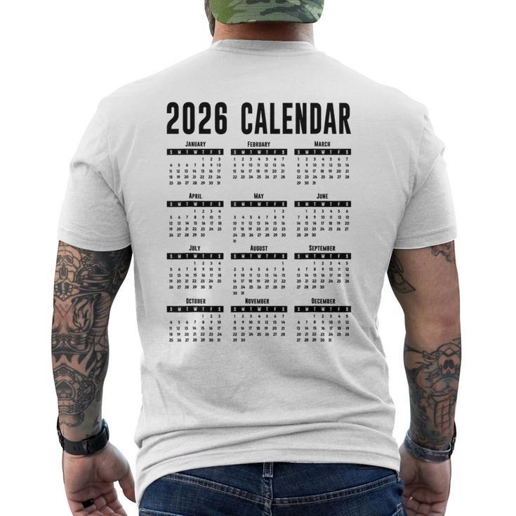 2026年カレンダーシャツメンズレディースキッズ26カレンダー2026 メンズTシャツ バックプリント
