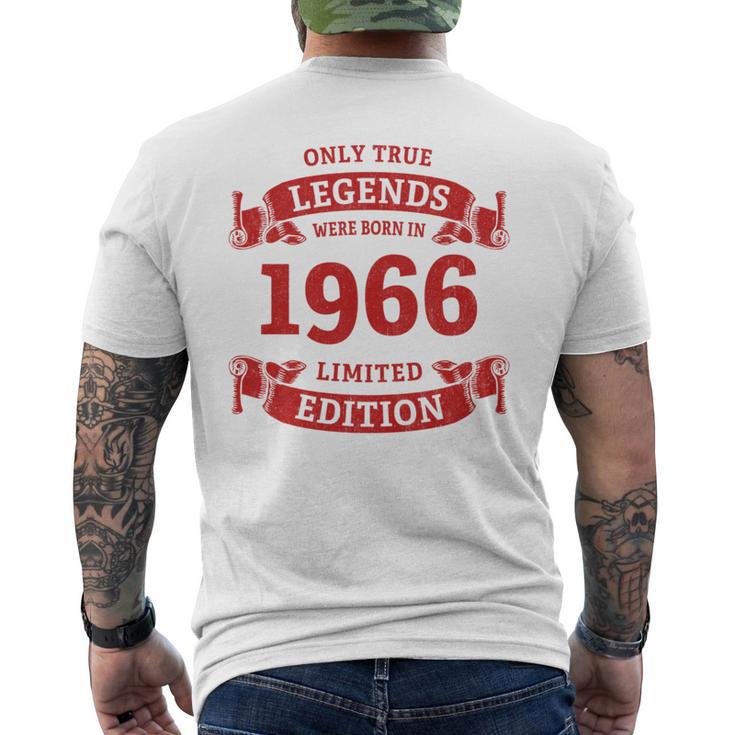 60歳の誕生日 還暦 真のレジェンドは1966年生まれ 長袖tシャツ メンズTシャツ バックプリント