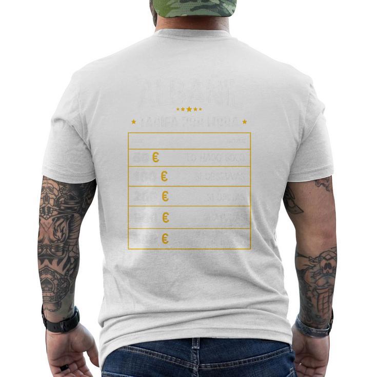 Albañil Tarifa Por Hora De Albañil Diseño Gracioso Camiseta Hombre Estampado Espalda