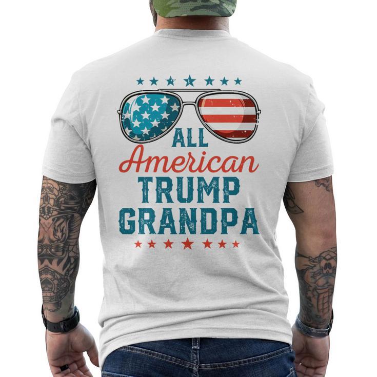 All American Trump Grandpa 4Th Of July Usa Sunglasses Performance Men's T-shirt Back Print