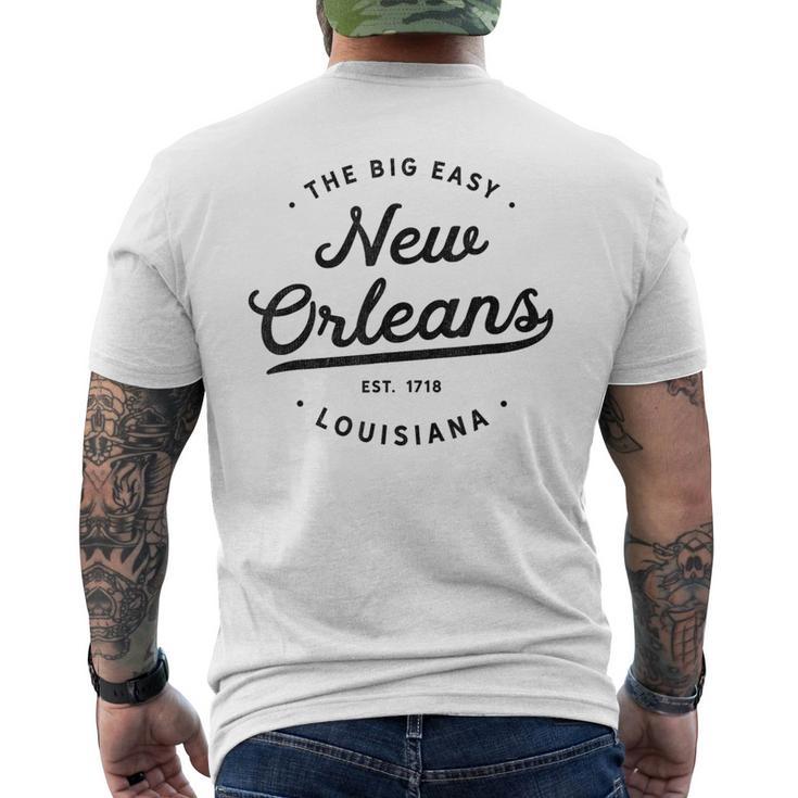 Classic Retrointage New Orleans Louisiana Usa Big Easy メンズTシャツ バックプリント