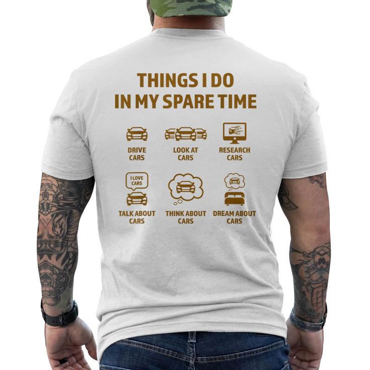 Cosas Que Hago En Mi Tiempo Libre Entusiasta De Los Coches Divertido Amante De Los Coches Camiseta Hombre Estampado Espalda