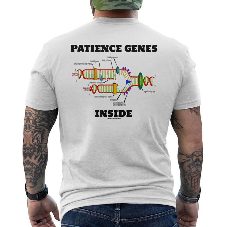 Dna複製内部の忍耐遺伝子 分子生物学 メンズTシャツ バックプリント