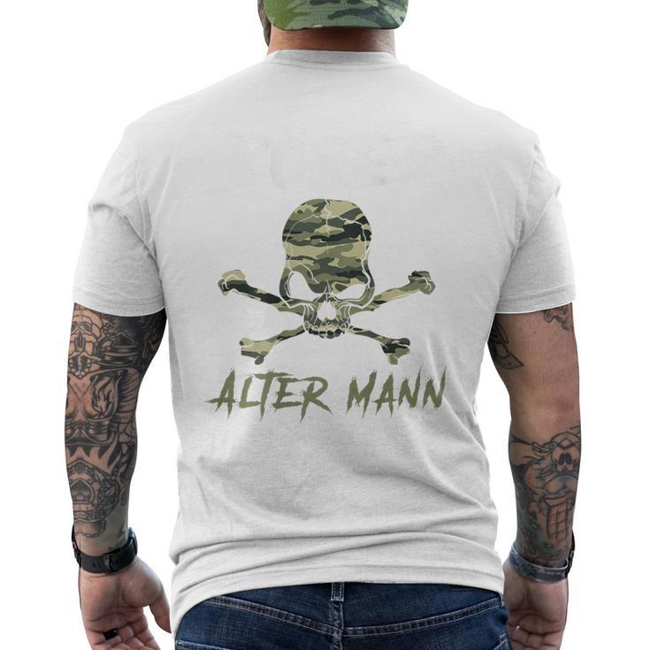 Evil Old Man 迷彩スカルバックプリント メンズTシャツ バックプリント
