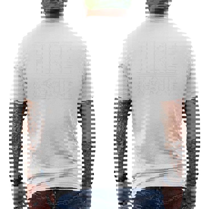 Fire Rescue 消防士ユニフォーム フローリアンクロス メンズTシャツ バックプリント