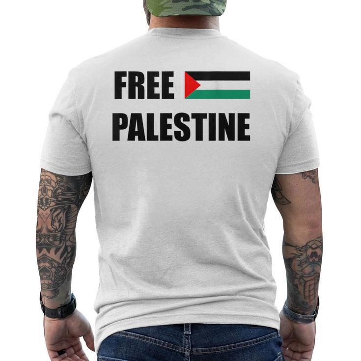 Free Gaza Free Palestine Flag ビンテージtシャツ メンズTシャツ バックプリント