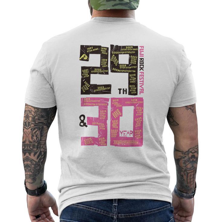 Fuji Rock 2026 29Th & 30Year Amazon Limited Yellow メンズTシャツ バックプリント