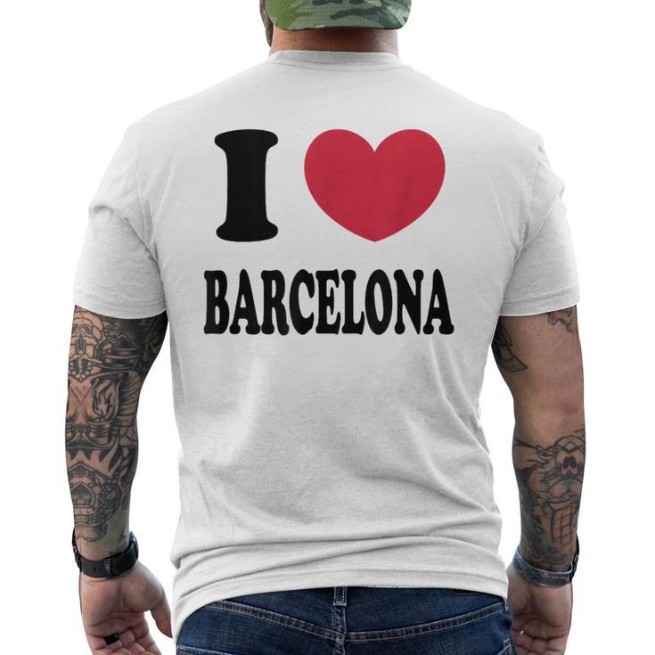 I Love Barcelona バルセロナが大好き メンズTシャツ バックプリント