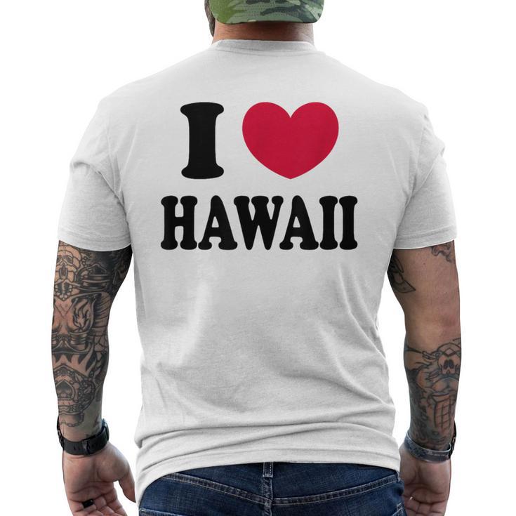 I Love Hawaii ハワイが大好き メンズTシャツ バックプリント