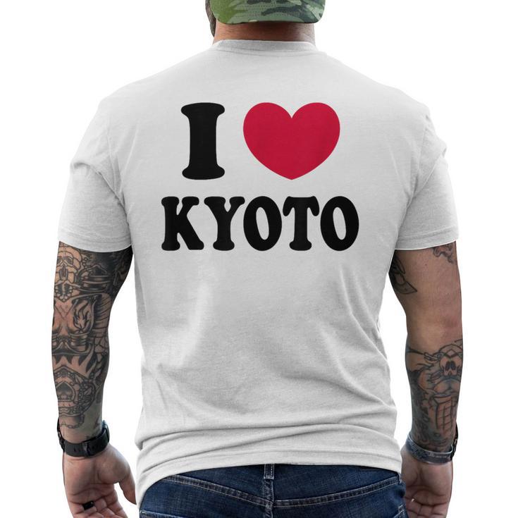I Love Kyoto 京都大好き メンズTシャツ バックプリント