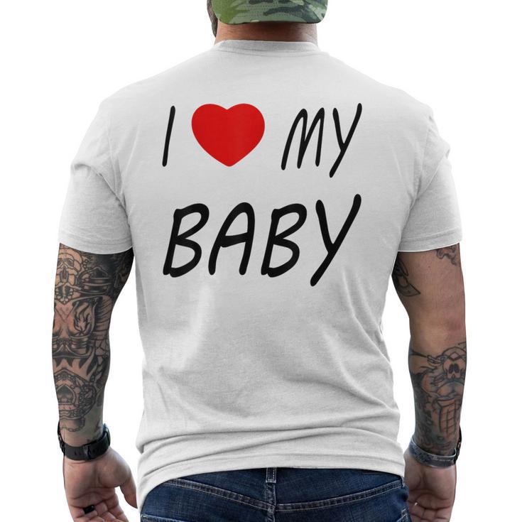 I Love My Baby ブラック メンズTシャツ バックプリント