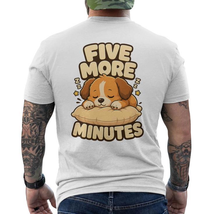 Motivo Cachorro Cinco Minutos Más Camiseta Hombre Estampado Espalda