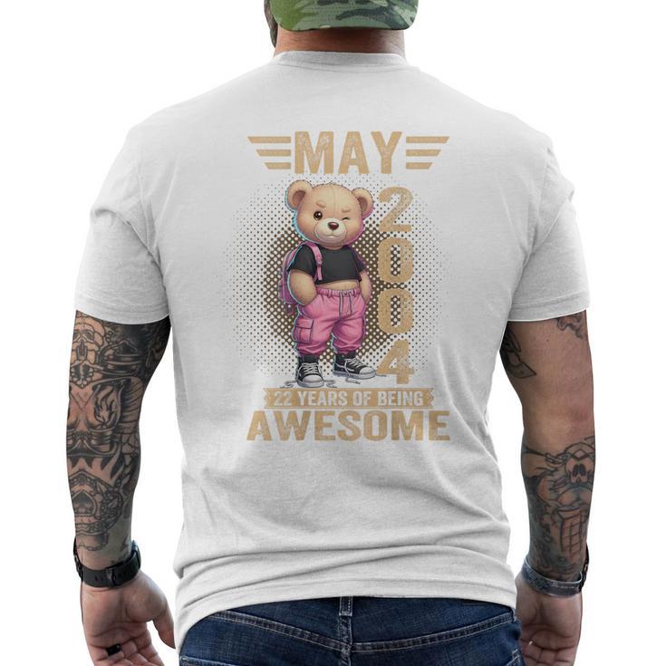 On Back 2004年5月 22歳の誕生日 22歳 テディベア メンズTシャツ バックプリント