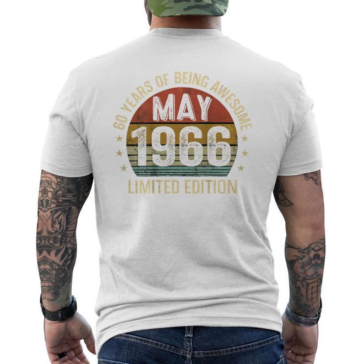 On Back 5月の誕生日 Est 1966年限定版 60Th メンズTシャツ バックプリント