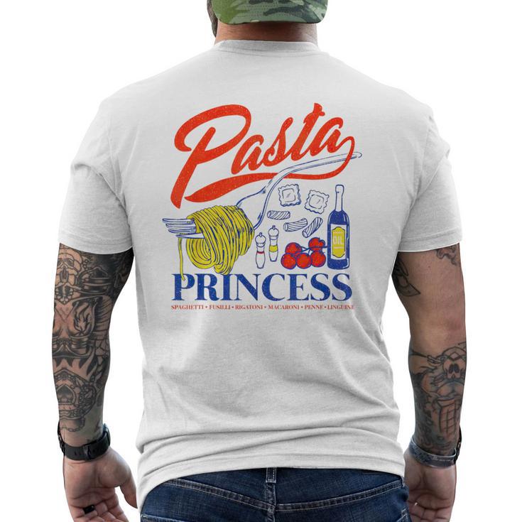 Pasta Princess Retro Italian Noodle Foodie Lover Men's T-shirt Back Print