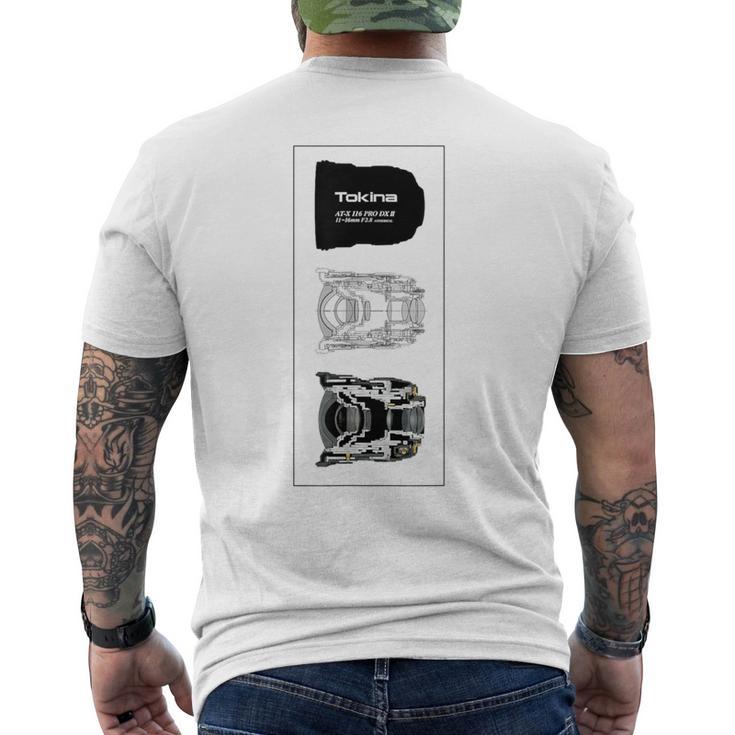 Tokina At-X116 Pro Dx Ii 断面図【前面デザイン】 メンズTシャツ バックプリント