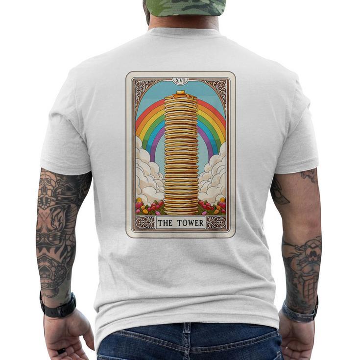 The Tower タロットカード パンケーキタワー 朝食 恋人 パンケーキ メンズTシャツ バックプリント