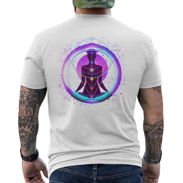 Yoga Meditación Kundalini Chakra Energía Camiseta Hombre Estampado Espalda