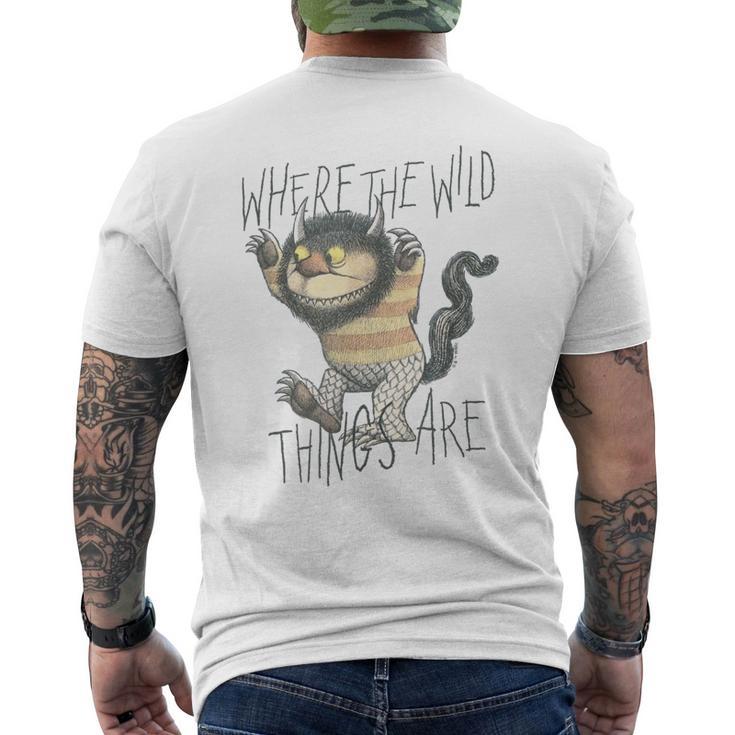 かいじゅうたちのいるところスケッチ・ワイルド・シング メンズTシャツ バックプリント