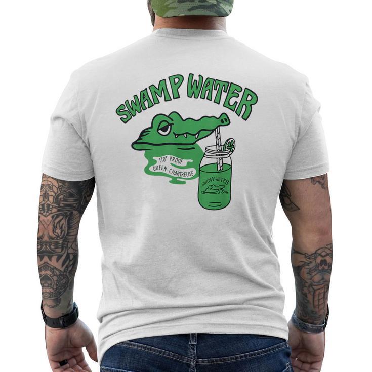 かわいいワニのクロコダイルグラフィックジャングルtシャツtシャツ メンズTシャツ バックプリント
