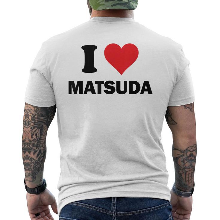 アイハート 松田 日本 愛 日本土産 メンズTシャツ バックプリント