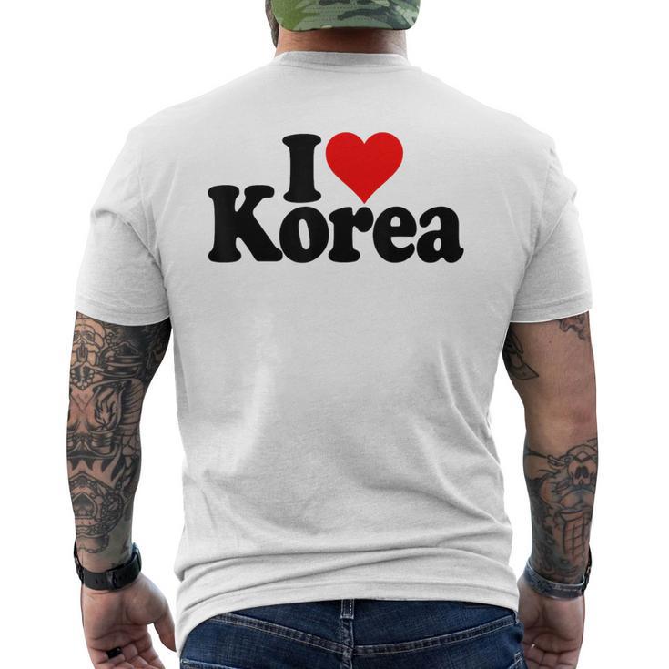 アイラブハートコリア韓国カルチャー メンズTシャツ バックプリント