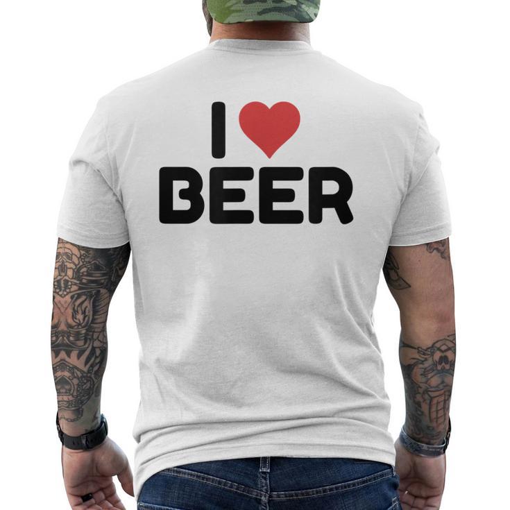アイラブビール メンズTシャツ バックプリント