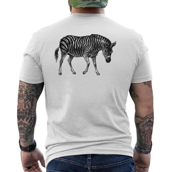 アフリカンゼブラプリント メンズTシャツ バックプリント