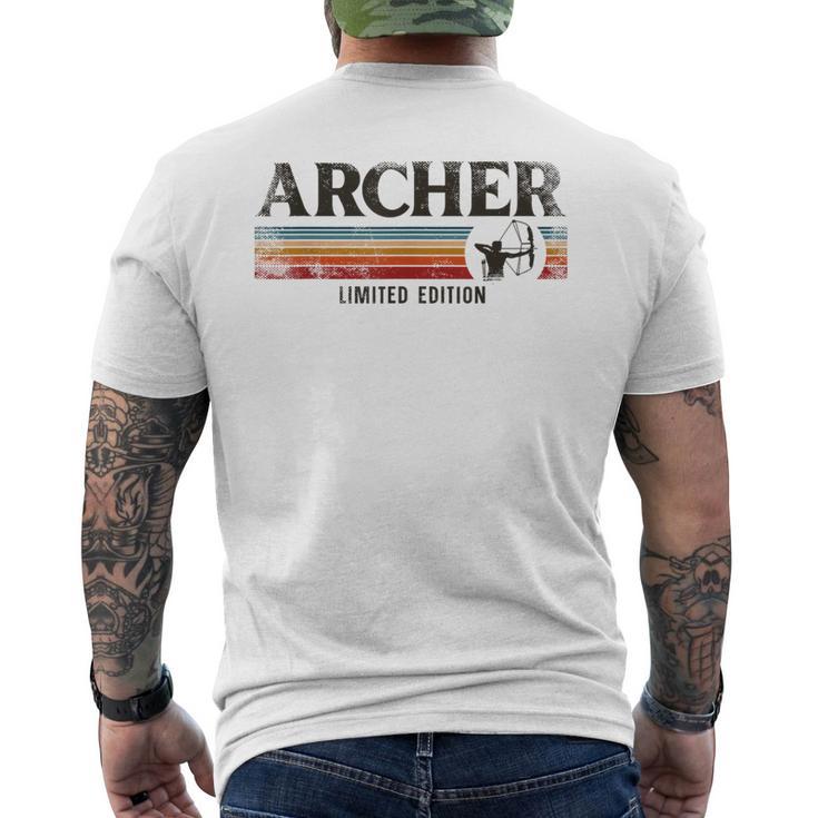 アーチェリー 弓 アーチャー レトロ ヴィンテージ アーチャー メンズTシャツ バックプリント