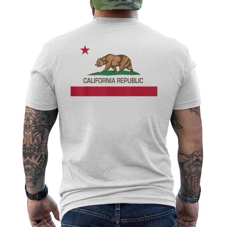 カリフォルニア州旗 メンズTシャツ バックプリント