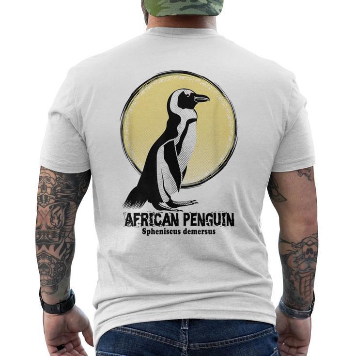 ケープペンギン African Penguin メンズTシャツ バックプリント