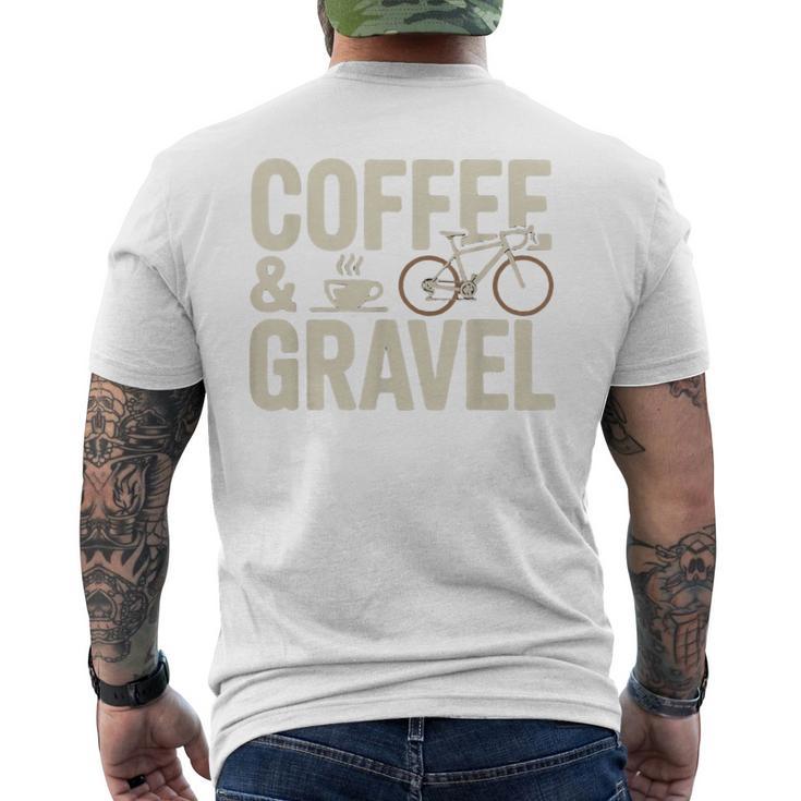 コーヒー&グラベル グラベル グラベルバイク グラベルバイカー オフロードバイク メンズTシャツ バックプリント