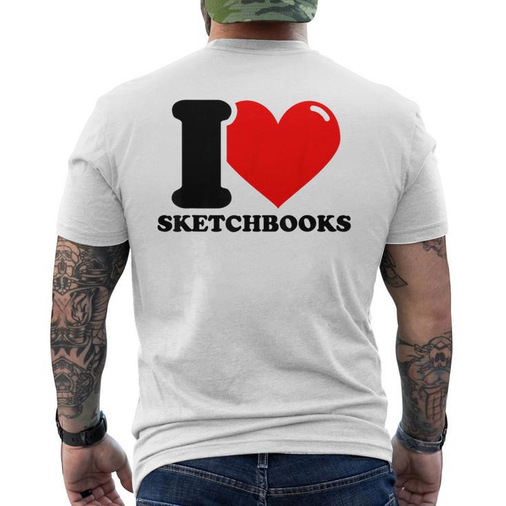 スケッチブックが大好き メンズTシャツ バックプリント