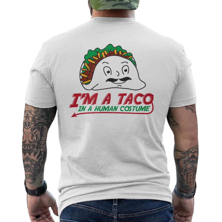 タコス イン ヒューマン コスチューム メキシカン テクスメックス ファヒータ ブリトー メンズTシャツ バックプリント