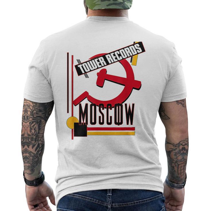 タワーレコード モスクワ レトロ ヴィンテージ 音楽 メンズTシャツ バックプリント