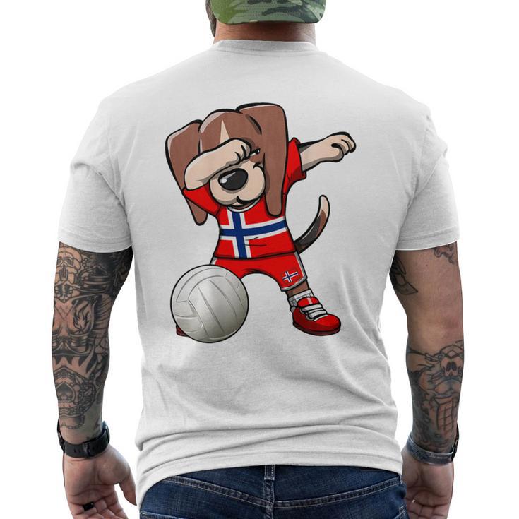 ダビングビーグル犬 ノルウェージャージ ノルウェーバレーボール愛好家 メンズTシャツ バックプリント