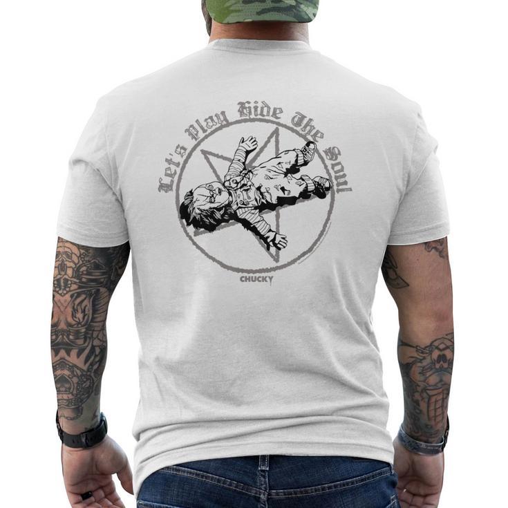 チャッキー Let’S Play Hide Theoul メンズTシャツ バックプリント