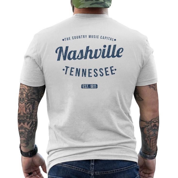 テネシー州ナッシュビル ヴィンテージ 旅行 お土産 ナッシュビル メンズTシャツ バックプリント