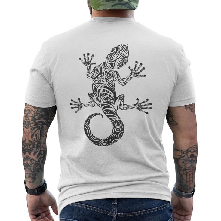ニュージーランドの部族マオリタトゥーシンボル メンズTシャツ バックプリント