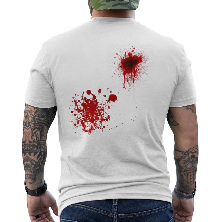 ハロウィン用血しぶき メンズTシャツ バックプリント