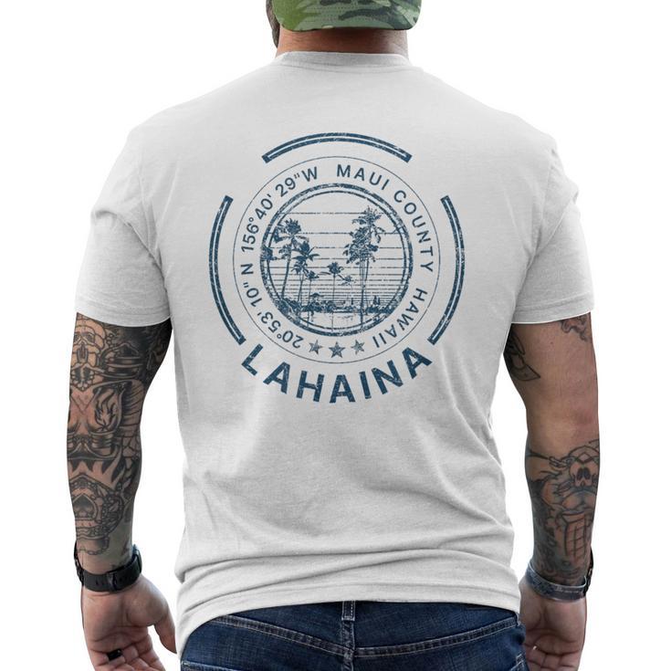 ハワイ ラハイナ マウイ レトロ ハワイアン メンズTシャツ バックプリント